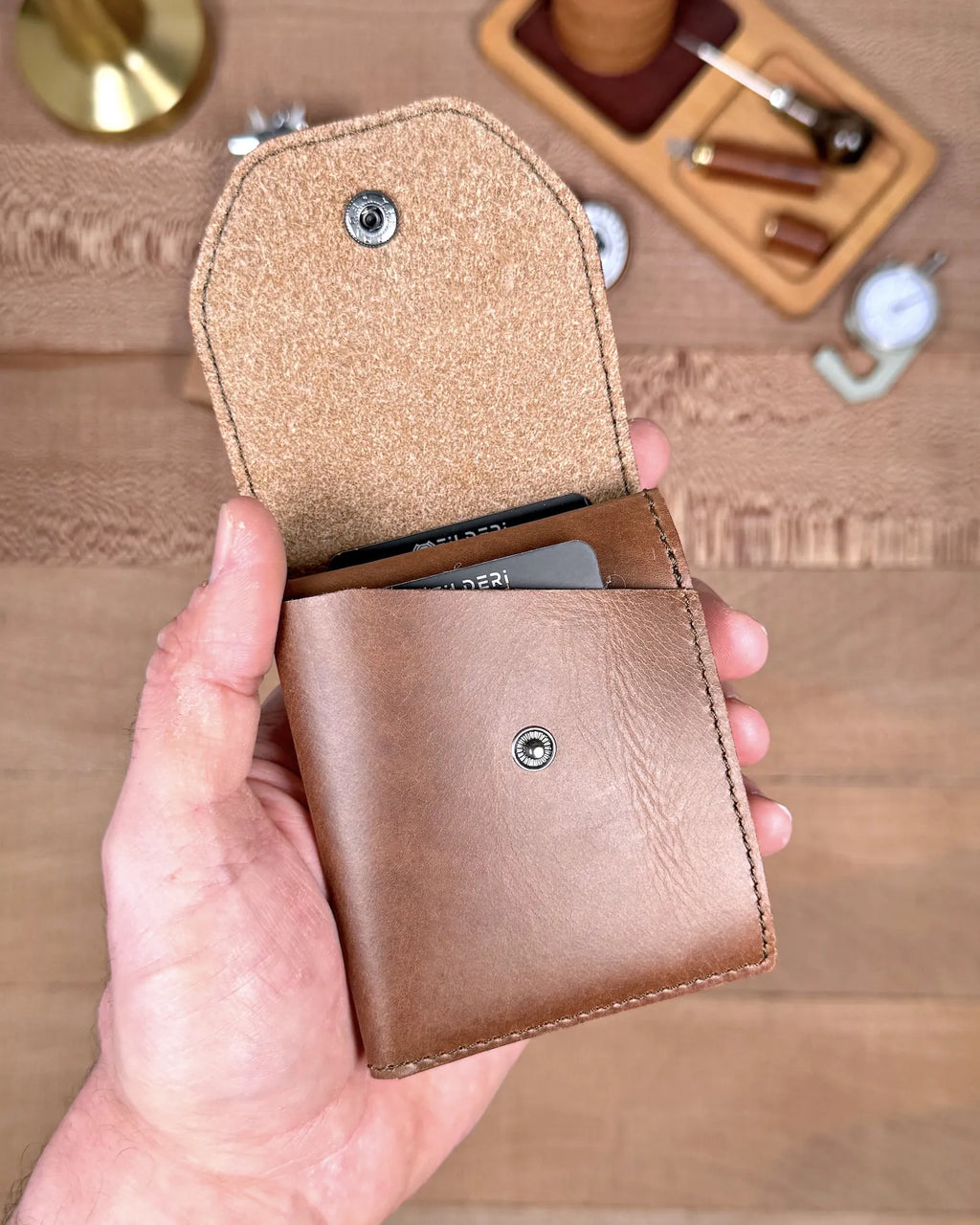 Rome Brown Genuine Leather Bifold Card & Cash Wallet