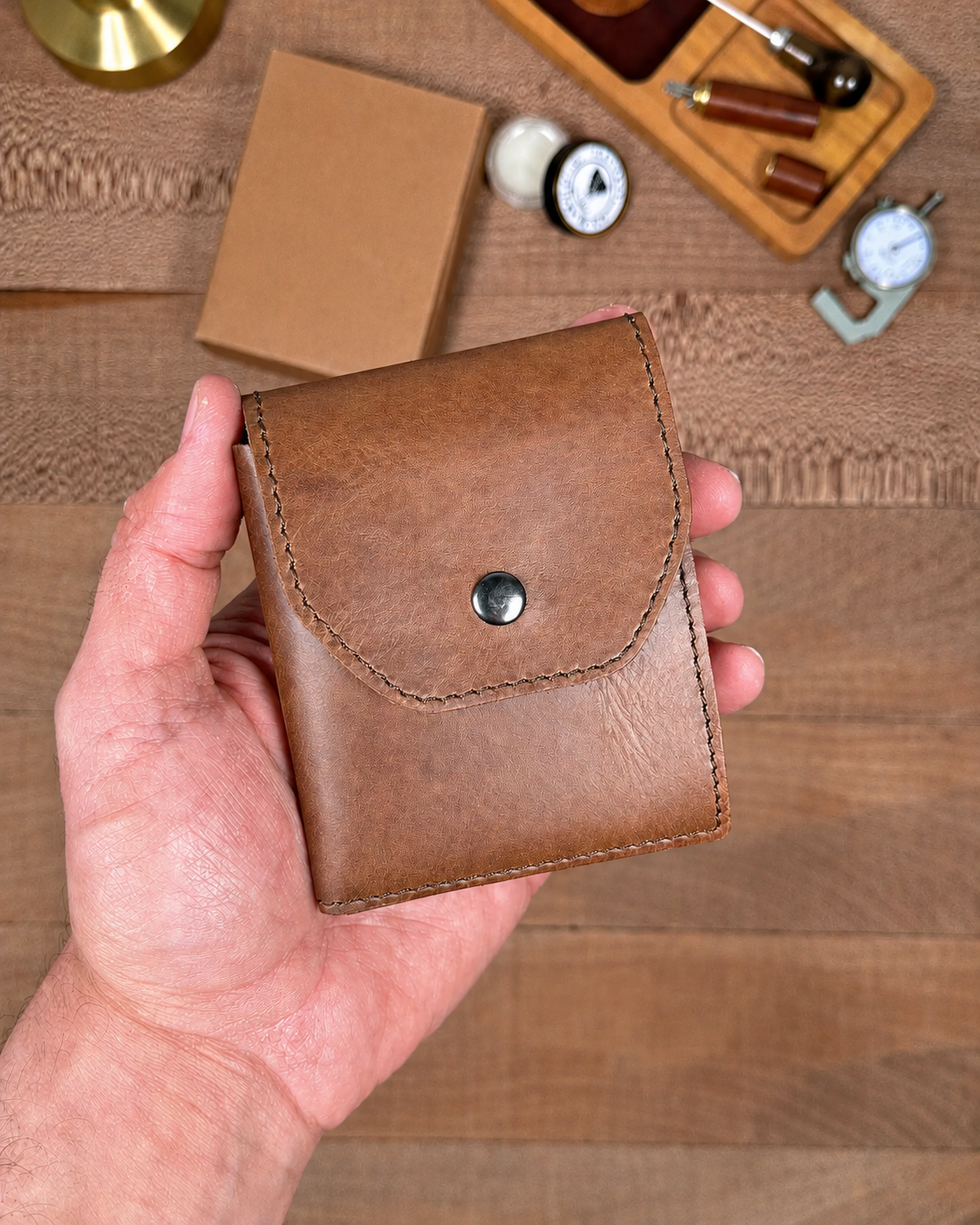 Rome Brown Genuine Leather Bifold Card & Cash Wallet