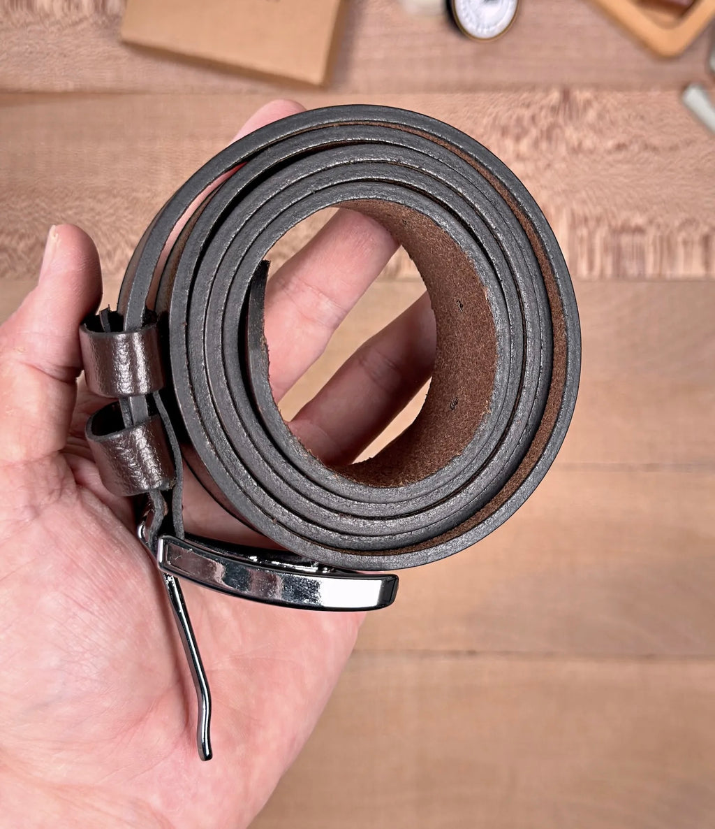 Brussel Classic Brown Genuine Leather Men’s Belt with Metal Buckle